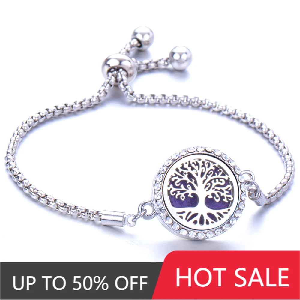 女性のためのステンレス鋼のアロマテラピーのブレスレット 調整可能な磁気のエッセンシャルオイルのブレスレット 特別オファー Aliexpress Jewelry Accessories