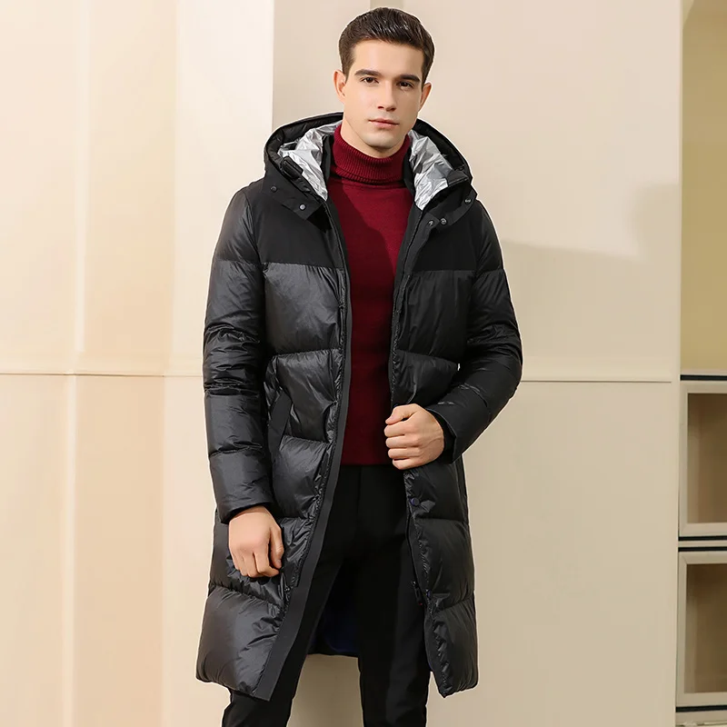 Зимняя новая куртка-пуховик с капюшоном, модный дизайн, простая и благородная куртка для мужчин и женщин