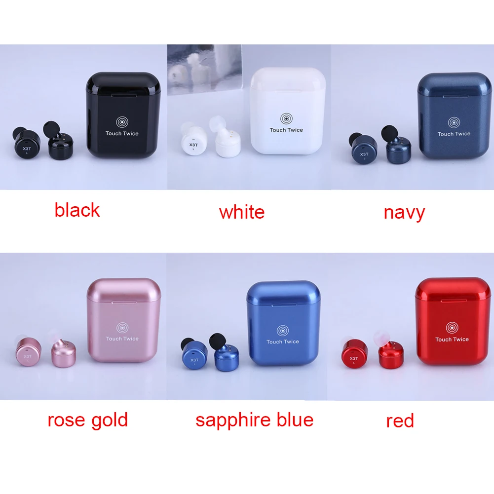 X3T беспроводная гарнитура с Bluetooth Mini TWS Finger sensor operation стерео наушники высокого качества