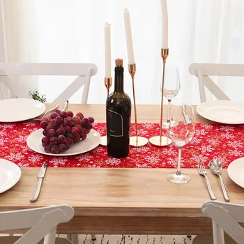 

Christmas Theme Table Runner Home Restaurant Knitted Tablecloth Dining Table Cloth Decoration For Home Table Runner Flags