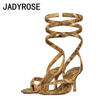 

2020 New Women Serpentine Prom Party Sandals Winds Design High Heels Summer Shoes Woman Flip Flop Lady Sandalias Mujer Zapatos