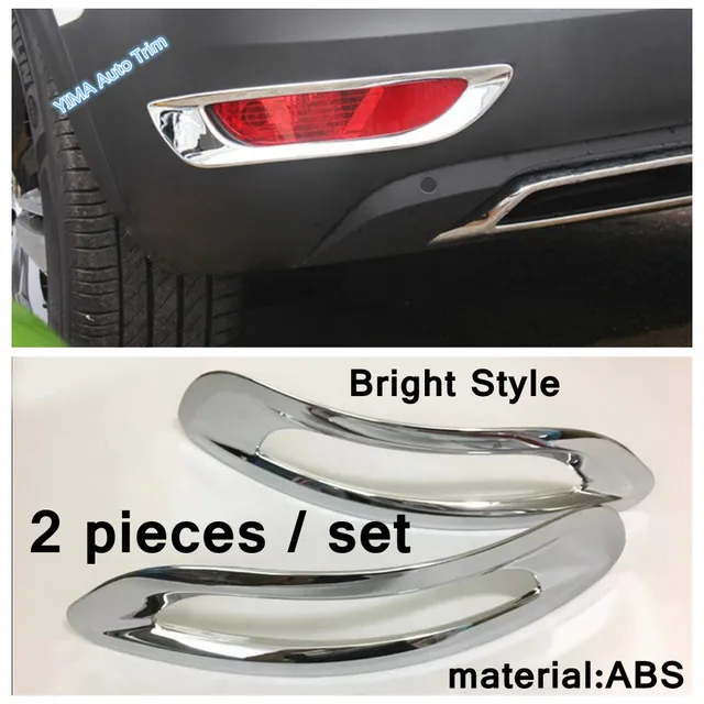 Rear Fog Light Lamp Cover Strip Trim 2pcs ABS Matte For Porsche Cayenne 2019 