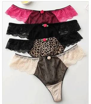 

3pcs/pack Underwear Women's Intimates Panties Ladies underwear Plus size sexy thong women's T-shaped panties M-3XL