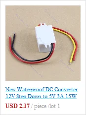 OOTDTY DC преобразователь 15W 12V понижающий до 6V 3A модуль питания Водонепроницаемый-белый