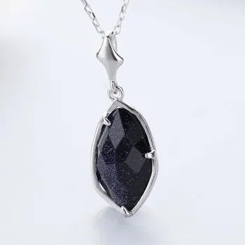 

5A Cubic Zircon Stone Oval Pandent Necklaces For Women Real 925 Sterling Silver Long Chain Charm Necklace Party Gifts Jewelry