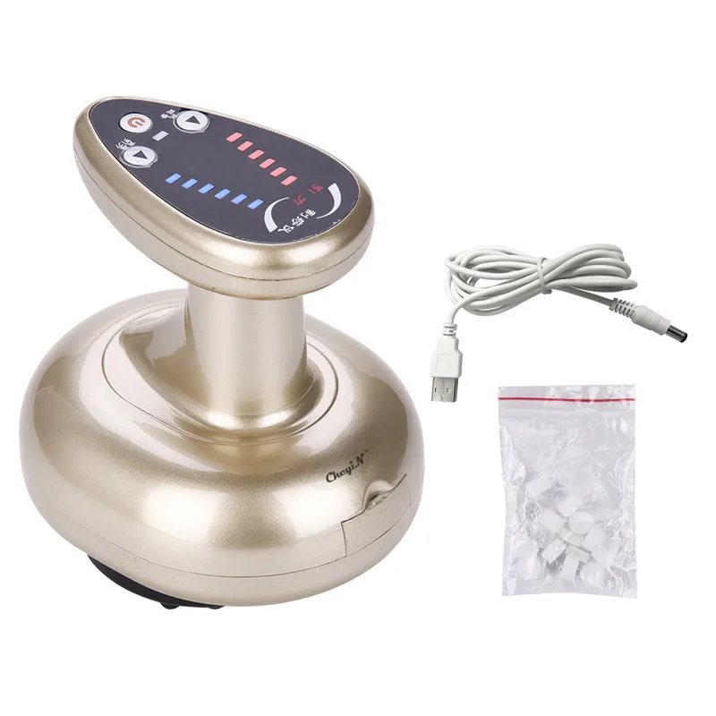 Ferramenta de Massagem Cupping Elétrica Estimular Acupoint Desintoxicação Massageador Pressão Negativa Acupuntura Terapia Meridiano Raspagem 9 Utensílios de cuidado facial