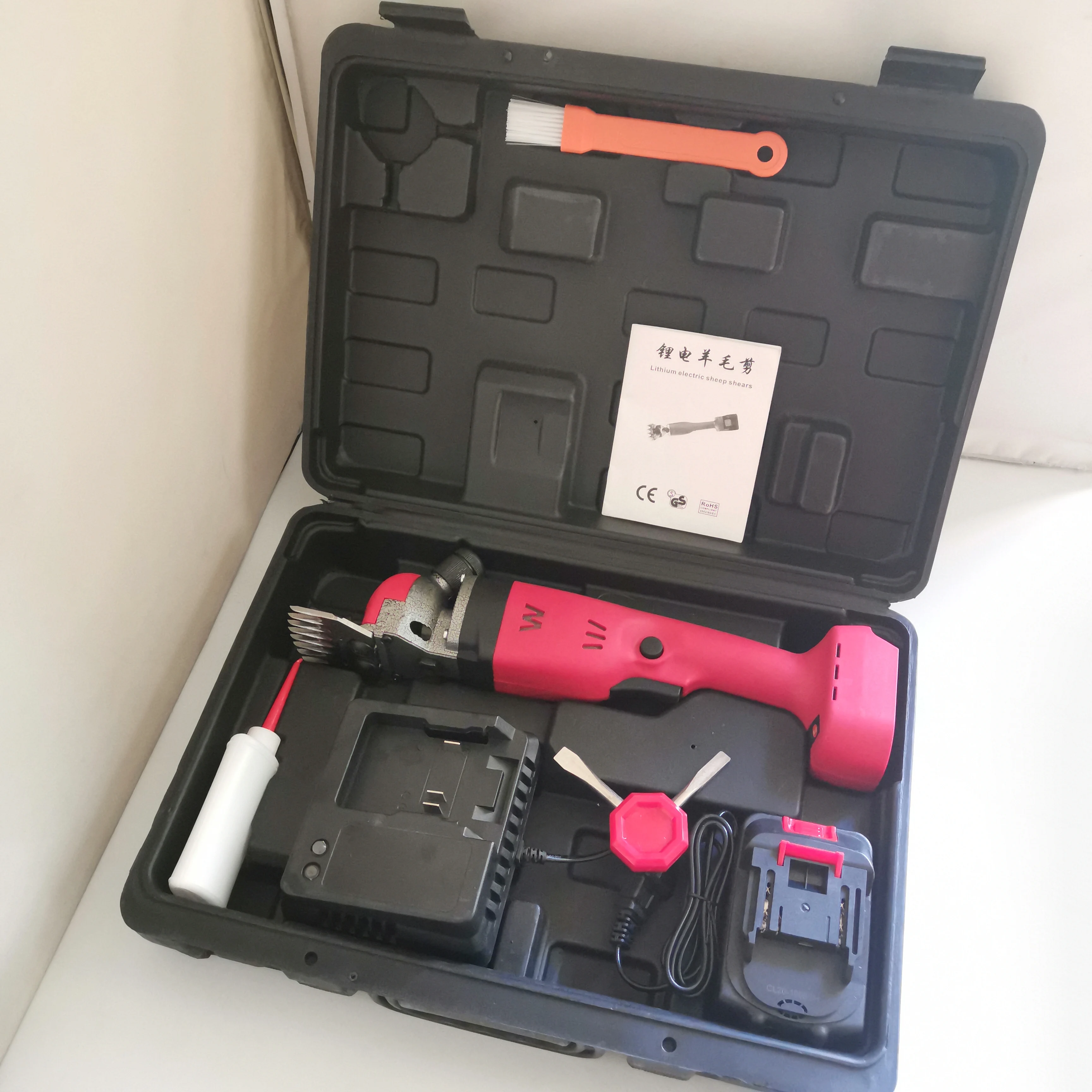 18V 300W Перезаряжаемые Беспроводной электрические ножницы для стрижки овец коз машинки для стрижки с Батарея
