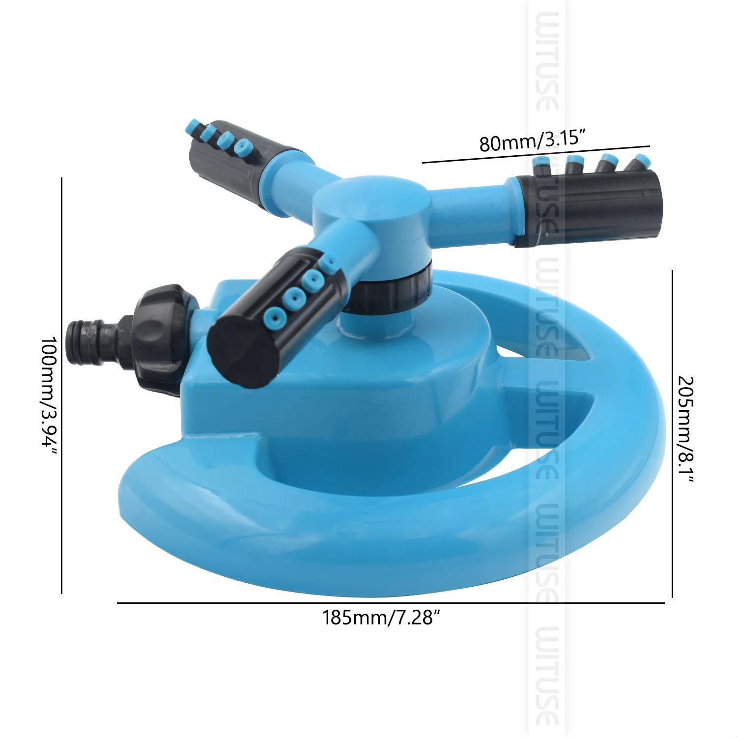 Blue 174g Садовые спринклеры автоматическая машина для поливки газонов, сад газон полив Оросительная Система градусов 3 сопла покрытие 360 Вращение S/M/L - Цвет: Blue 174g