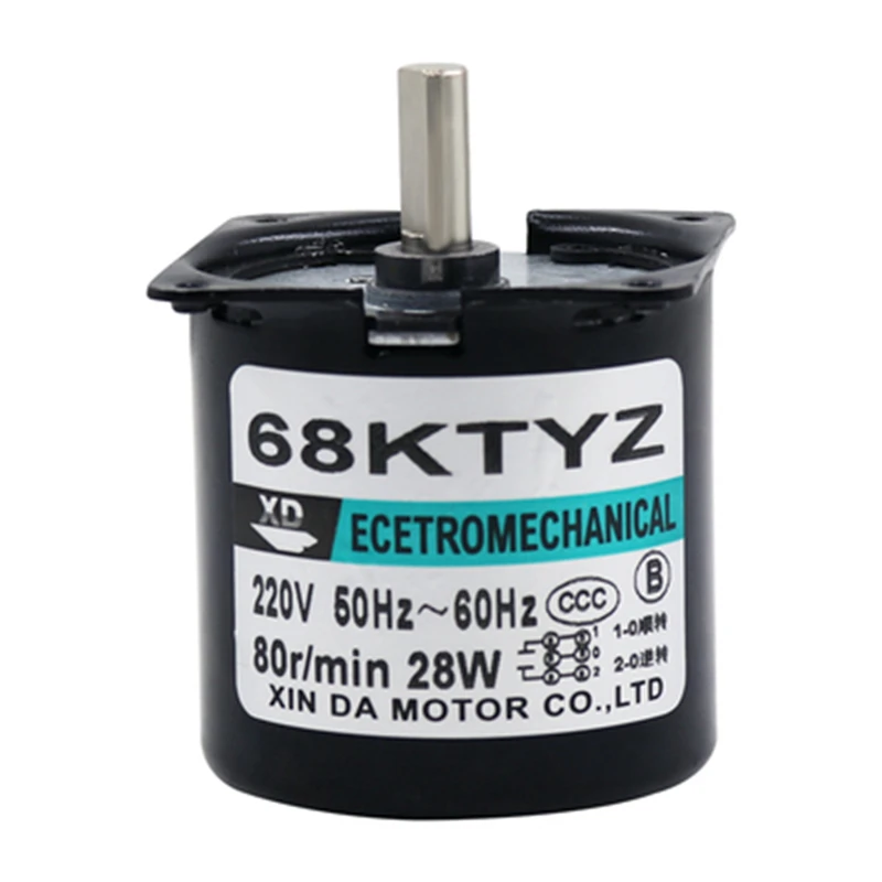 220v 28w 2.5rpm-80rpm 68ktyz eixo excêntrico ímã