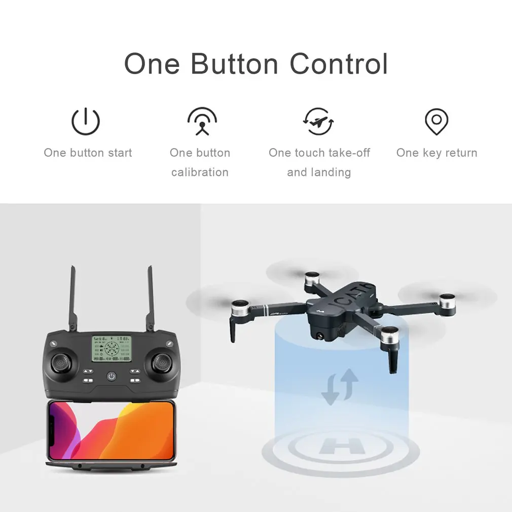 SMRC ICAT6 Профессиональный складной вертолет бесщеточный gps Дрон с камерой HD 4K RC самолет для модели самолета начинающего вентилятора