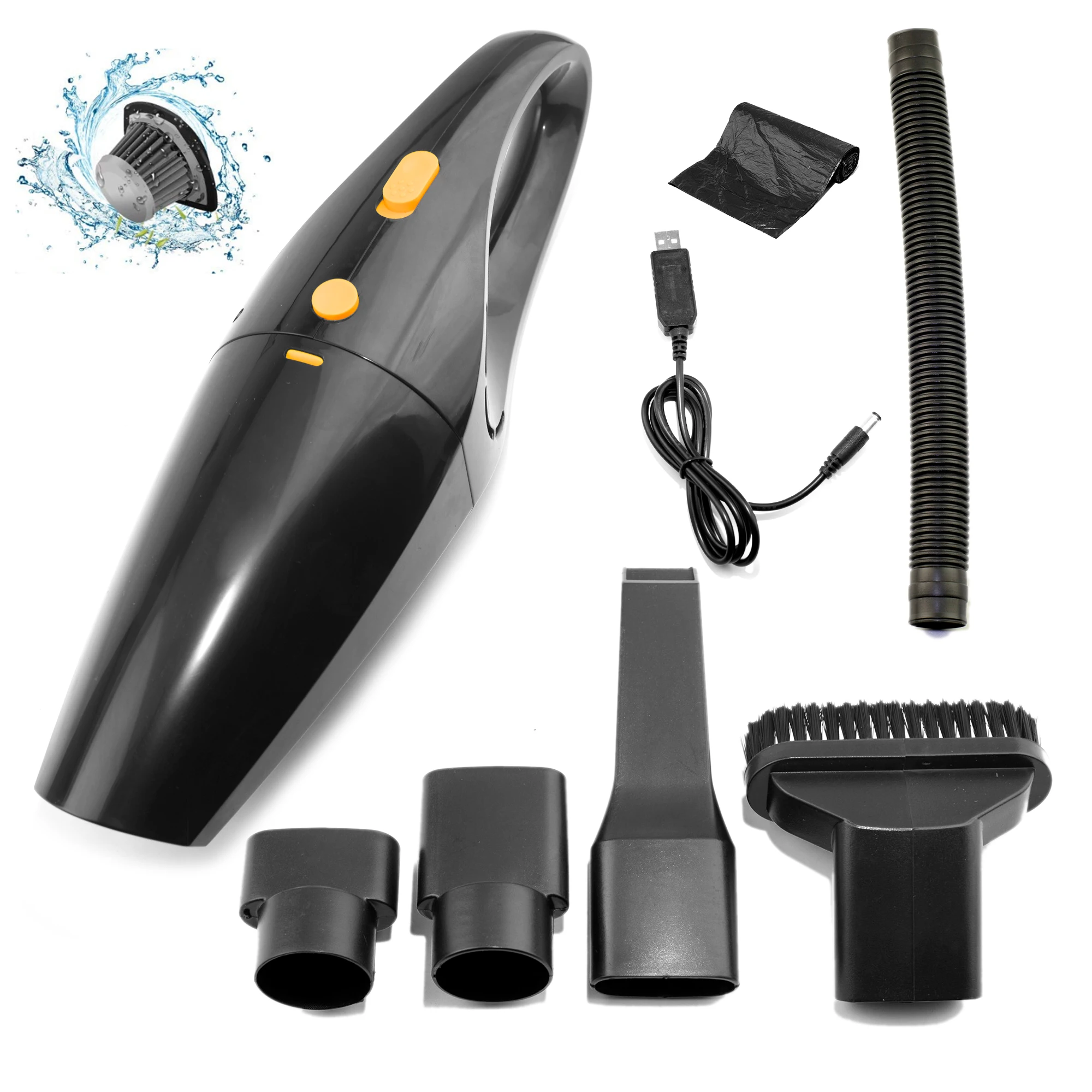 120Wเครื่องดูดฝุ่น12V Mini Auto Car StongดูดDry Wet Dual Purpose|การ ...