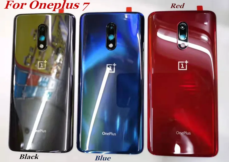 Для Oneplus 7 задняя крышка корпуса с камерой len батарея чехол с логотипом для Oneplus 7 Замена 3 цвета