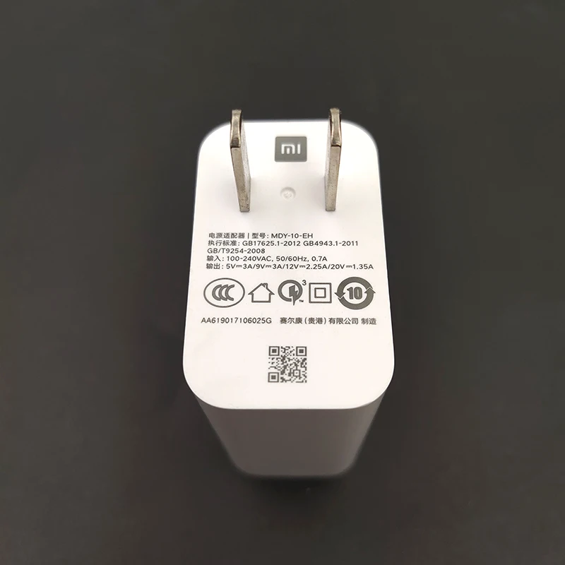 Xiaomi mi 9 QC 4,0 27W быстрое зарядное устройство адаптер USB 3,1 type C кабель для передачи данных для mi 9 8 Lite 8se 9se 9T mi x 2 2S Max mi x 3 - Тип штекера: Only US Charger