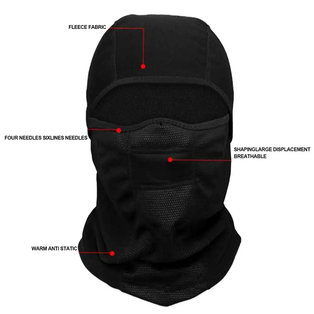 Cycling Motorcycle Windproof Warm Cap Waterproof Winter Face Mask Artificial Fleece Riding Neck Cover Outdoor