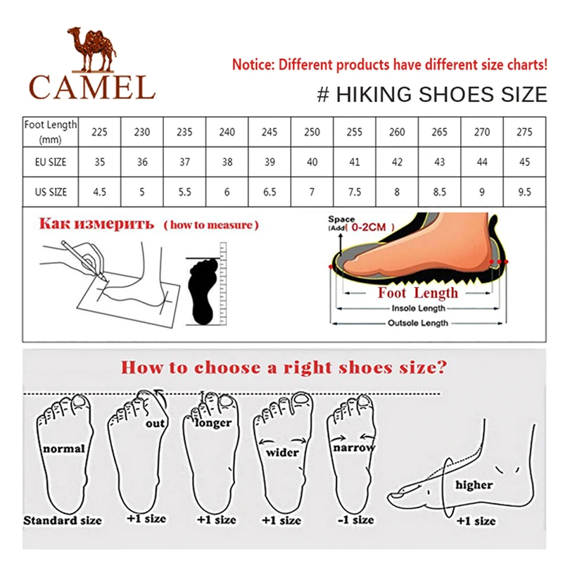 CAMEL Men Women Hiking Shoes Climbing Trekking Boots Outdoor Shoes Anti-slip Tactical Boots Waterproof Warm High-top Shoes