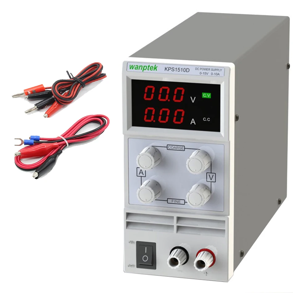 

4 pcs Automatic Conversion KPS1510D Adjustable High precision double LED display switch DC Power Supply protection function