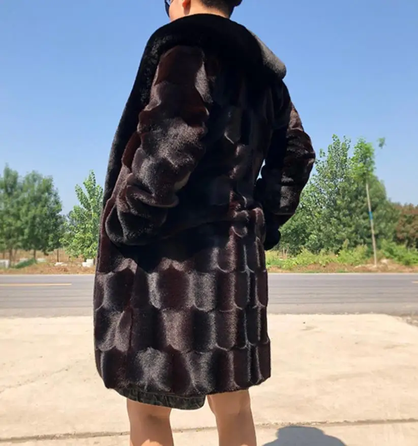 Зимние Новые Роскошные пальто из искусственного меха, куртки с капюшоном, Повседневная зимняя Женская Стеганая верхняя одежда из толстого меха, одежда из искусственного меха F170