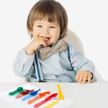 

6 Colors Dry Painting Animal Crayons Set Bright Soft Art Drawing Color For Student Crayon 281x193mm Stationery Pencils F6A2