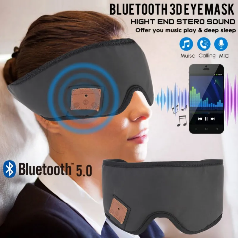 Супер для Bluetooth Музыка наглазник сна гарнитура Смарт Беспроводная Музыка затенение помощь сна гарнитура наглазник