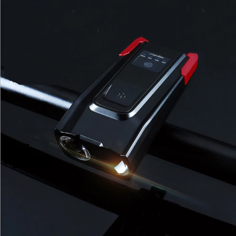 Велосипедный фонарь, велосипедный передний светильник, оборудование для верховой езды, USB Перезаряжаемый головной светильник, светильник с бликом, светильник с рогом, велосипедный горный светильник s - Цвет: red