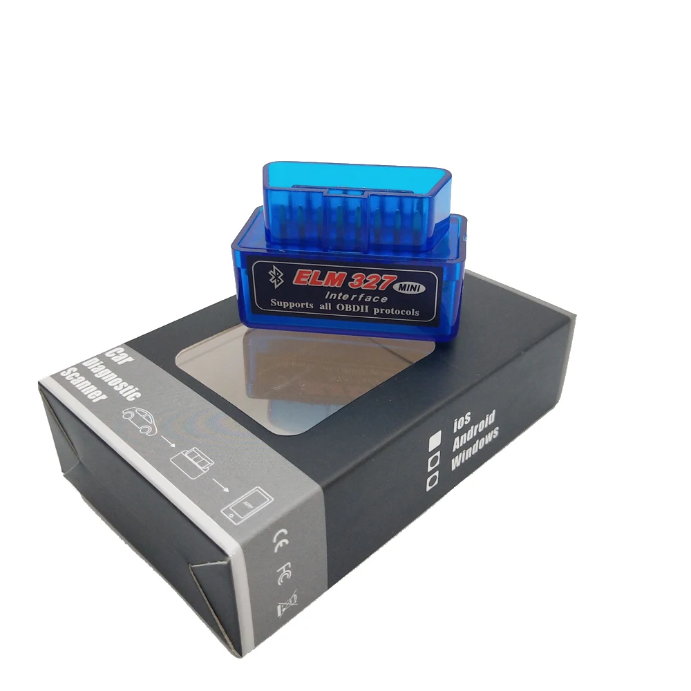 Автомобильный диагностический мини сканер ELM327 v2.1 OBD2 Bluetooth считыватель кодов V1.5 ELM
