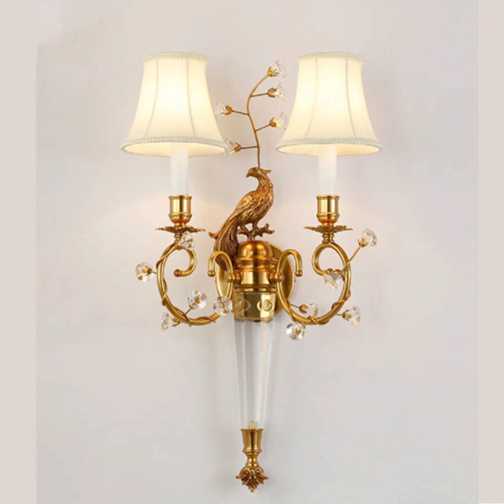Французская королевская настенная лампа медный модный винтажный Американский