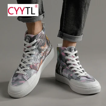 

CYYTL Designer Men Women Fashion Sneakers Comfortable Casual Shoes Canvas Boots Anime Pattern Couple Shoes Kobiet Buty Calzado