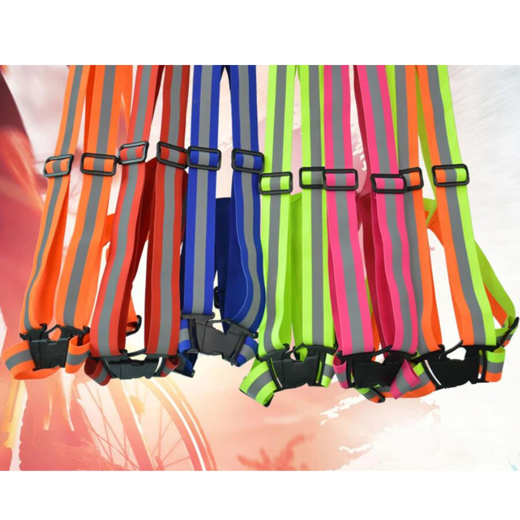 Reflective Safety Vest, Bright Construction Vest Belt with Reflective Strips, High Visibility Vest for Working Outdoor