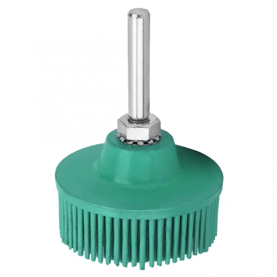 Disque Brosse Abrasive 2 Pouces Jaune 80# - Meule De Polissage En Caoutchouc + Émeri - Élimine Rouille, Bavures Et Rayures Facilement