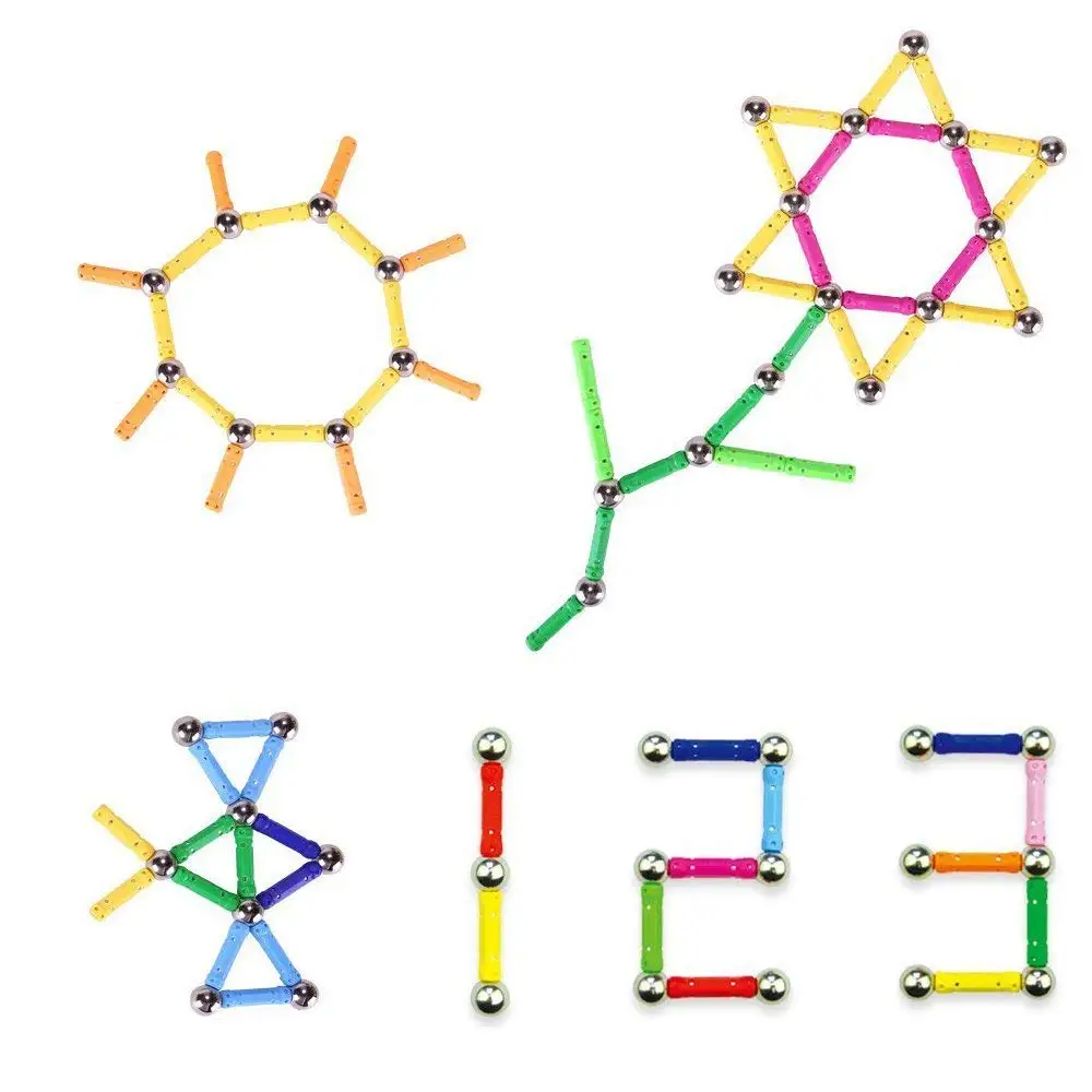 3D puzzle magnetic building sticks blocks toys magnet educational toys magnetic blocks sticks stacking set for kids adult magnetic building blocks magnetic assembly toy