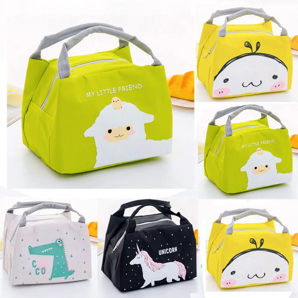 

Cartoon Animal Unicorn Lunch Bag Portable Waterproof Insulated Big Cold Canvas Picnic Totes Case Kids Girl Women Thermal Box