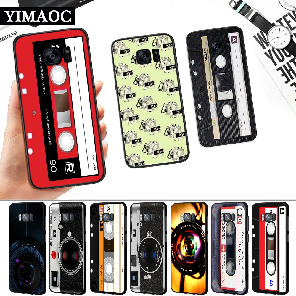 Плеер для оцифровки кассет объем Камера силиконовый мягкий чехол samsung S6 S7 край S8 S9