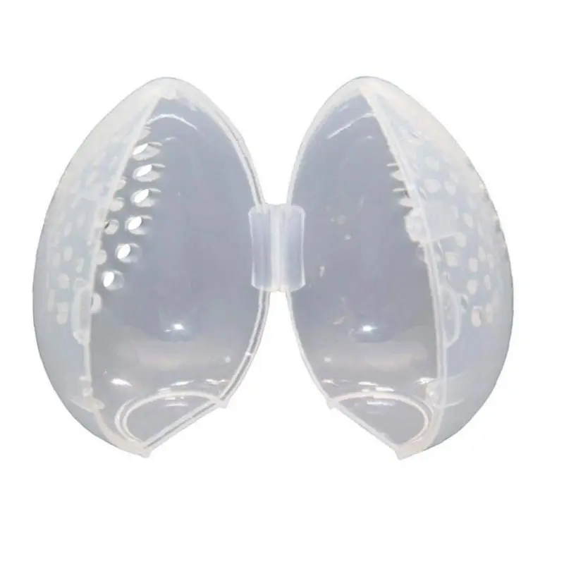 Breathable Plastic Makeup Sponge Case Travel Blender Holder Cute Capsule Shaped with Holes Storage Box |