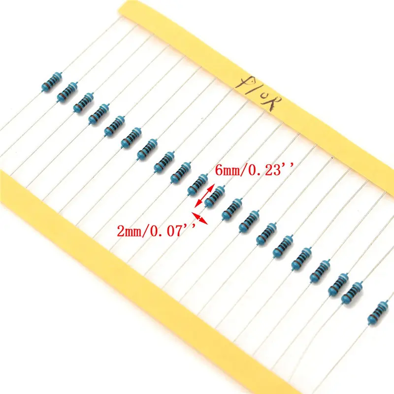 3120pcs 156 Value 1/4 watt Metal Film Resistor Assorted Kit,1% resistor samples pack 1 ohm-10M ohm DIY Electronic components set