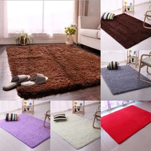 Anti-Skid Shaggy Fluffy Rug Polyester Fibre Plush Carpet Blanket Slipmats Door Mats Wedding Room Coffee Slip Home&Amp; Living