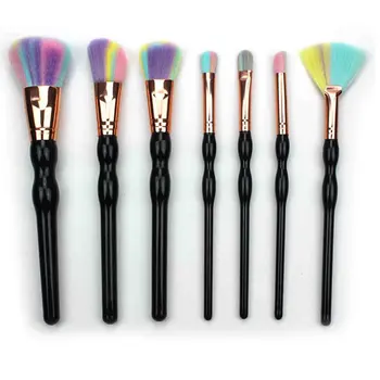

7PCS Makeup Brushing Suit Colorful Eye Brush Eyelash Blush Brush Makeup Tools Blusher Eye Shadow Brushes Kit