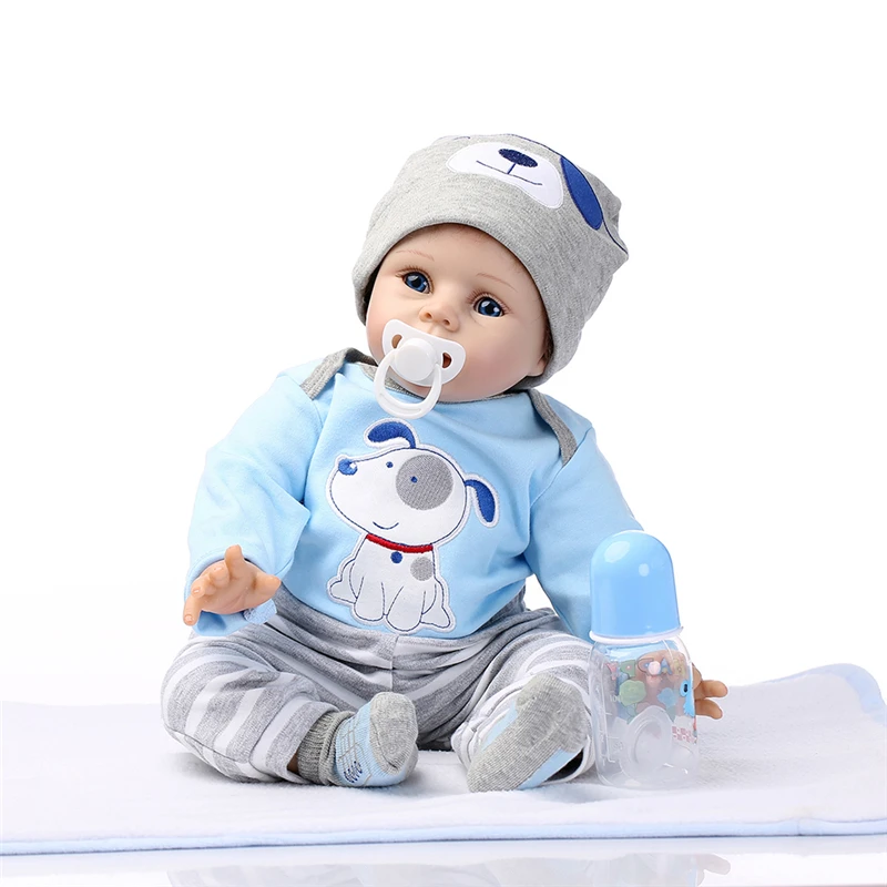 NPK 22 дюймов 55 см Силиконовая Кукла Reborn Baby Dolls моделирование Мягкая кукла игрушки резиновые Reborn Игрушки для малышей Рождественский подарок
