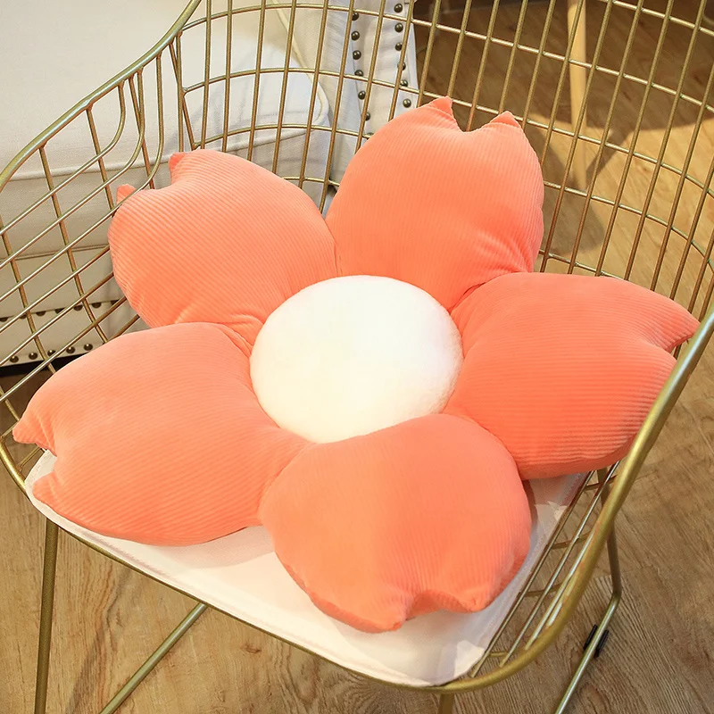 Hot 1pc 2 Sizes Ins Flower Pillow Plant Seat Cushion Stuffed Plush Sofa Indoor Floor Home Chair Decor Winter Children Girls Gift