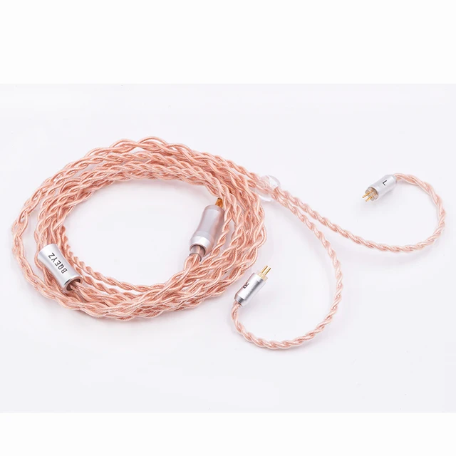BQEYZ 4 Core Crystal Copper Cable 0.78mm 2 Pin In-Ear Monitor Balanced Hifi Detachable Earphone Hook Replacement Wire 2