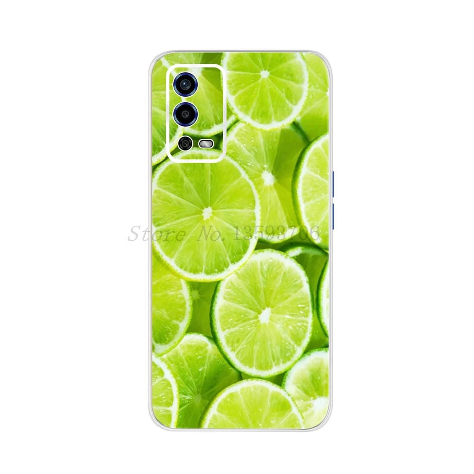 cases for oppo back For OPPO A54 A55 Case 2021 Phone Cover Cute Love Heart Kiwi Printed Soft Silicon Bumper For OPPOA54 CPH2239 Back Protector Cover cases for oppo cases