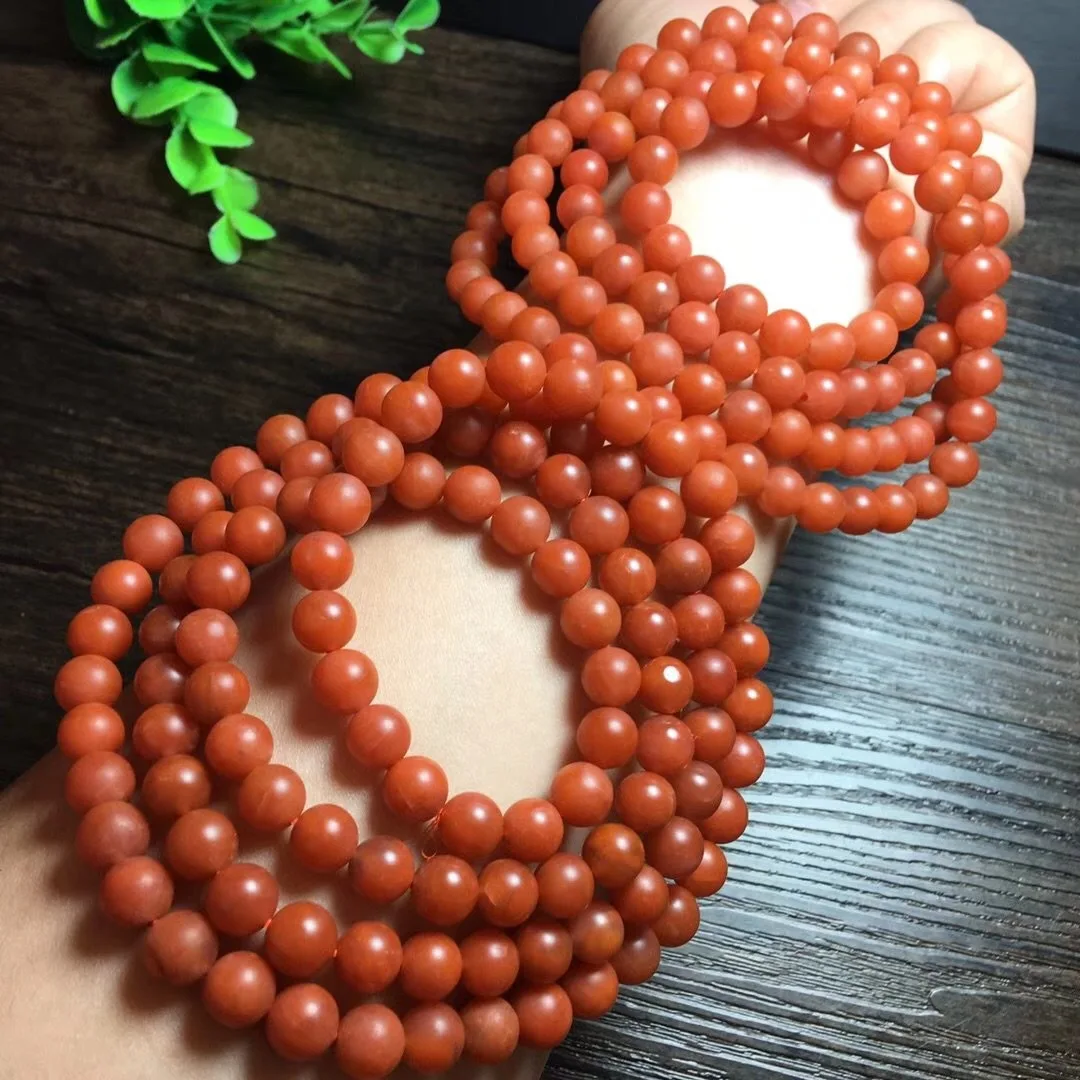 

Natural Dull Polish South Red Multi-turn Bracelets Color Beautiful Simple Versatile Exquisite Glorious Simple Fashion