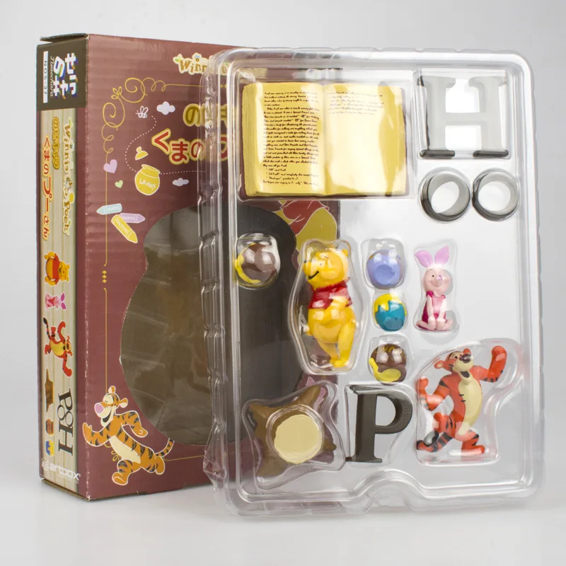 Аниме Дисней figura Винни Пух тигровый поросенок Pijie с медовой баночкой фигурки 2-5 см детские подарки на день рождения набор игрушек