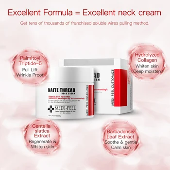 

Korea hydrolyzed collagen peptides for face Peptide Thread Neck Cream anti wrinkle skin 5% adenosine 100ml