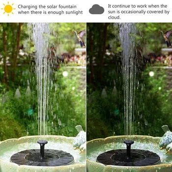 

1.5W Solar Powered Fountain Pump Bird Bath Water pump For Garden Patio Decoration Free Standing