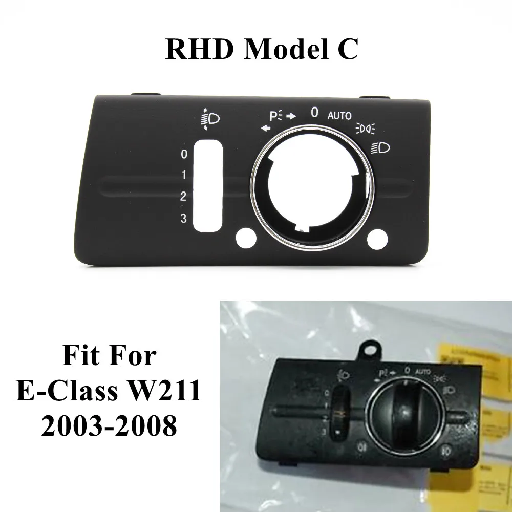 Dashboard Head Lamp Headlight Switch Cover Trim RHD For Mercedes Benz W211 E Class320 350 550 2003-2008 car interior trim dashboard lamp switch cover