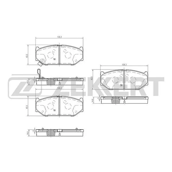 Колодки торм. диск. перед. Suzuki Swift(ZC ZD) 05- Swift(ZC