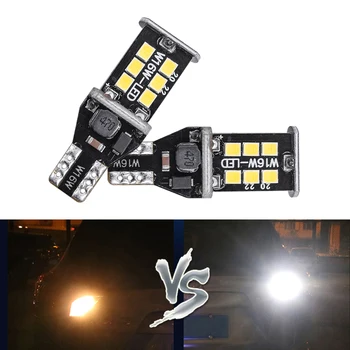 

2X Canbus T15 W16W 2835 SMD 15 LED 15W Car Backup Reverse High Stop Light White Rear Lamp Bulb for Toyota Corolla Camry Prado