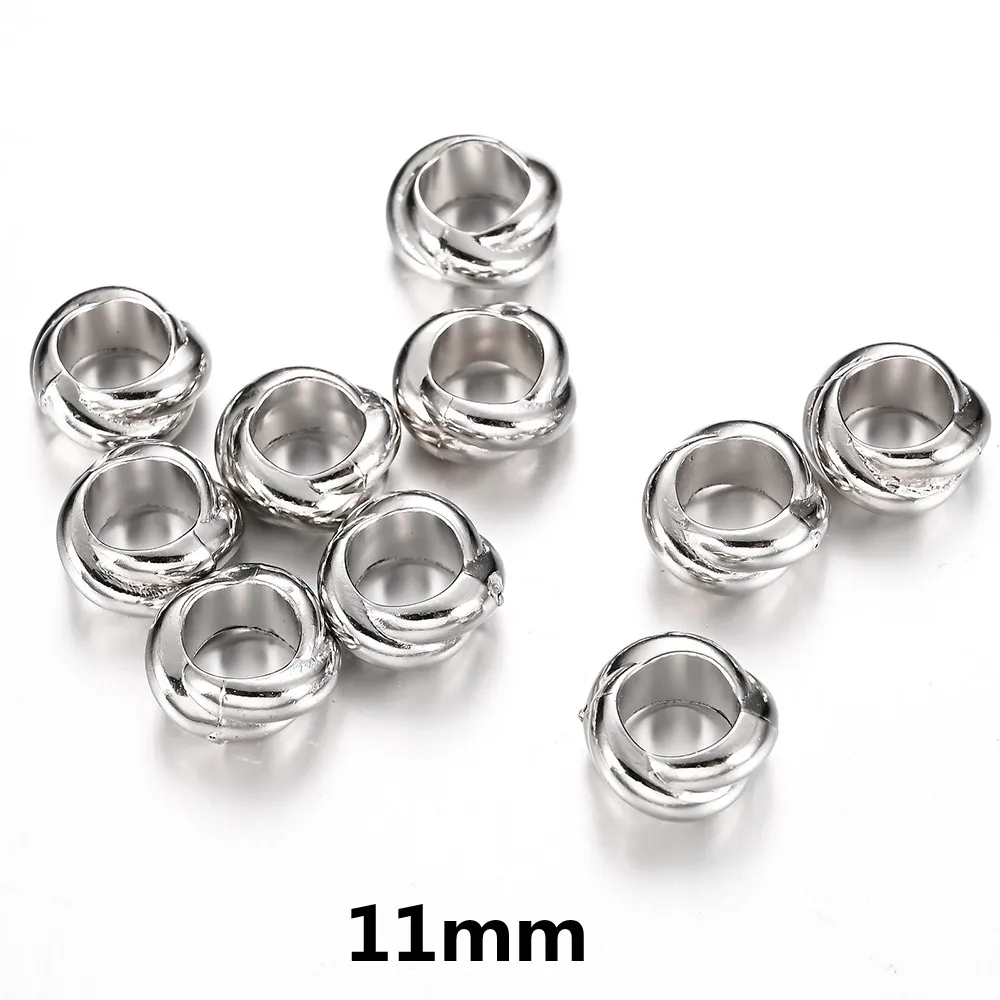 iYOE 50/100/150pcs 9mm Geometric Cylinder Print Plastic CCB Beads Big Hole Spacer Beads For Making Beading Bracelet Jewelry