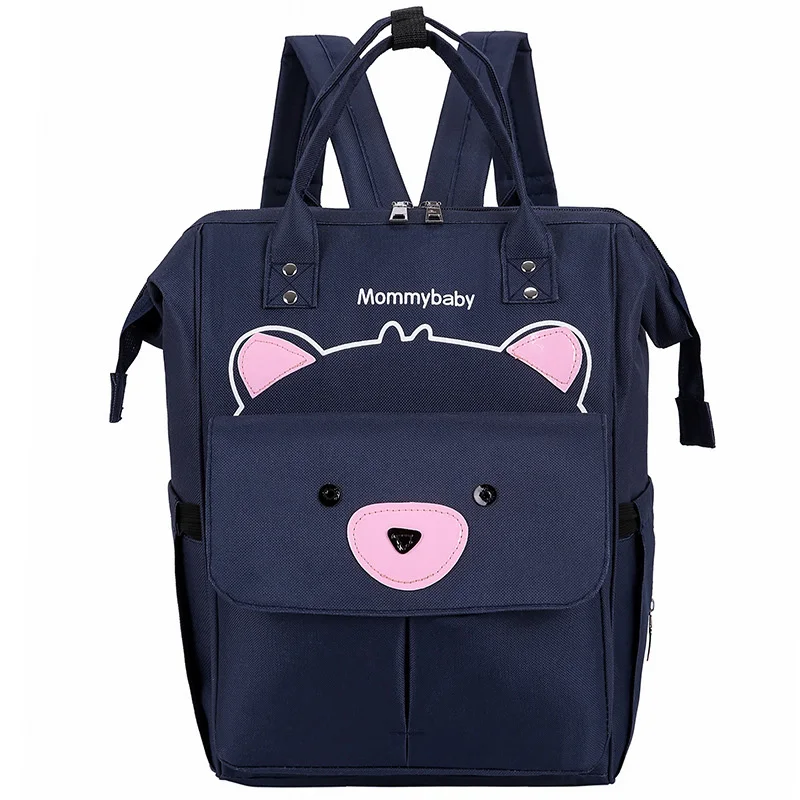 Blue bear Мумия рюкзак на молнии большой емкости дорожный подгузник для беременных Сумка Многофункциональная Младенческая Сумка для прогулки с ребенком для уход за новорожденным CL5694 - Цвет: Blue bear