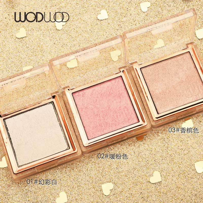 WodWod Shimmer хайлайтер пудра палитра 3 цвета Контур лица макияж Хайлайтер для лица